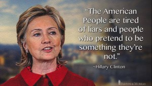 Hillary lies